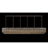 Poland 300 x 40cm Linear Pendant 16 Light E14 Polished Nickel/Cognac Sculpted Glass Item Weight: 80kg-9