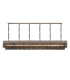 Poland 300 x 40cm Linear Pendant 16 Light E14 Polished Nickel/Smoked Sculpted Glass Item Weight: 80kg-1