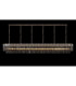 Poland 300 x 40cm Linear Pendant 16 Light E14 Polished Nickel/Smoked Sculpted Glass Item Weight: 80kg-3