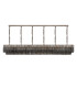 Poland 300 x 40cm Linear Pendant 16 Light E14 Polished Nickel/Smoked Sculpted Glass Item Weight: 80kg-4