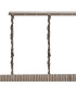 Poland 300 x 40cm Linear Pendant 16 Light E14 Polished Nickel/Smoked Sculpted Glass Item Weight: 80kg-6