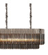 Poland 300 x 40cm Linear Pendant 16 Light E14 Polished Nickel/Smoked Sculpted Glass Item Weight: 80kg-8