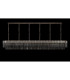 Poland 300 x 40cm Linear Pendant 16 Light E14 Polished Nickel/Smoked Sculpted Glass Item Weight: 80kg-9
