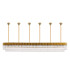 Poland 300 x 40cm Linear Pendant Bell Cup 16 Light E14 Brass/Clear Sculpted Glass Item Weight: 73kg-3