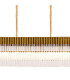 Poland 300 x 40cm Linear Pendant Bell Cup 16 Light E14 Brass/Clear Sculpted Glass Item Weight: 73kg-6