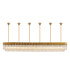 Poland 300 x 40cm Linear Pendant Bell Cup 16 Light E14 Brass/Cognac Sculpted Glass Item Weight: 73kg-1