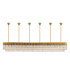 Poland 300 x 40cm Linear Pendant Bell Cup 16 Light E14 Brass/Cognac Sculpted Glass Item Weight: 73kg-4