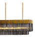 Poland 300 x 40cm Linear Pendant Bell Cup 16 Light E14 Brass/Smoked Sculpted Glass Item Weight: 73kg-8