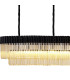 Poland 300 x 40cm Linear Pendant Bell Cup 16 Light E14 Matt Black/Cognac Sculpted Glass Item Weight: 73kg-5