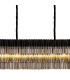 Poland 300 x 40cm Linear Pendant Bell Cup 16 Light E14 Matt Black/Smoked Sculpted Glass Item Weight: 73kg-6