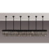 Poland 300 x 40cm Linear Pendant Bell Cup 16 Light E14 Matt Black/Smoked Sculpted Glass Item Weight: 73kg-8