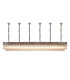 Poland 300 x 40cm Linear Pendant Bell Cup 16 Light E14 Polished Nickel/Clear Sculpted Glass Item Weight: 73kg-1