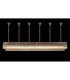 Poland 300 x 40cm Linear Pendant Bell Cup 16 Light E14 Polished Nickel/Clear Sculpted Glass Item Weight: 73kg-3