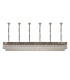 Poland 300 x 40cm Linear Pendant Bell Cup 16 Light E14 Polished Nickel/Clear Sculpted Glass Item Weight: 73kg-4