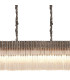 Poland 300 x 40cm Linear Pendant Bell Cup 16 Light E14 Polished Nickel/Clear Sculpted Glass Item Weight: 73kg-7
