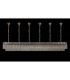 Poland 300 x 40cm Linear Pendant Bell Cup 16 Light E14 Polished Nickel/Clear Sculpted Glass Item Weight: 73kg-9
