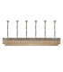 Poland 300 x 40cm Linear Pendant Bell Cup 16 Light E14 Polished Nickel/Cognac Sculpted Glass Item Weight: 73kg-4