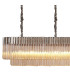 Poland 300 x 40cm Linear Pendant Bell Cup 16 Light E14 Polished Nickel/Cognac Sculpted Glass Item Weight: 73kg-5