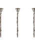 Poland 300 x 40cm Linear Pendant Bell Cup 16 Light E14 Polished Nickel/Smoked Sculpted Glass Item Weight: 73kg-6