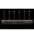 Poland 300 x 40cm Linear Pendant Bell Cup 16 Light E14 Polished Nickel/Smoked Sculpted Glass Item Weight: 73kg-9