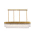 Poland 180 x 40cm Linear Pendant 9 Light E14 Brass/Clear Sculpted Glass Item Weight: 47kg-1