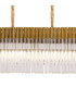 Poland 180 x 40cm Linear Pendant 9 Light E14 Brass/Clear Sculpted Glass Item Weight: 47kg-7