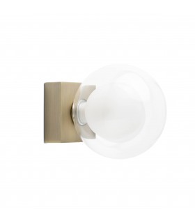 Bathroom Antique Brass Globe Wall Light 1x g9 - 1