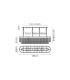 Poland 180 x 40cm Linear Pendant 9 Light E14 Brass/Cognac Sculpted Glass Item Weight: 47kg-2