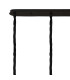 Poland 180 x 40cm Linear Pendant 9 Light E14 Matt Black/Cognac Sculpted Glass Item Weight: 47kg-6