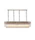 Poland 180 x 40cm Linear Pendant 9 Light E14 Polished Nickel/Clear Sculpted Glass Item Weight: 47kg-1