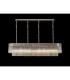 Poland 180 x 40cm Linear Pendant 9 Light E14 Polished Nickel/Clear Sculpted Glass Item Weight: 47kg-3