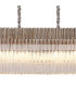 Poland 180 x 40cm Linear Pendant 9 Light E14 Polished Nickel/Clear Sculpted Glass Item Weight: 47kg-7