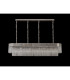 Poland 180 x 40cm Linear Pendant 9 Light E14 Polished Nickel/Clear Sculpted Glass Item Weight: 47kg-9