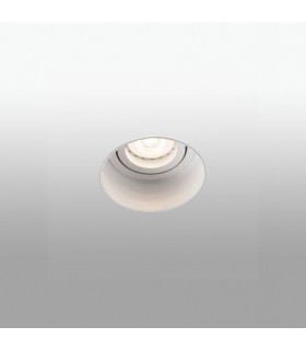White Tiltable round recessed Downlight Trimless, GU10 - 1