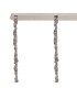 Poland 180 x 40cm Linear Pendant 9 Light E14 Polished Nickel/Cognac Sculpted Glass Item Weight: 47kg-6