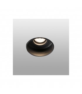 Black Tiltable round recessed Downlight Trimless, GU10 - 1