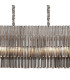 Poland 180 x 40cm Linear Pendant 9 Light E14 Polished Nickel/Smoked Sculpted Glass Item Weight: 47kg-7
