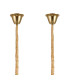 Poland 180 x 40cm Linear Pendant Bell Cup 9 Light E14 Brass/Clear Sculpted Glass Item Weight: 44kg-6