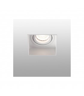 White Tiltable square recessed Downlight Trimless, GU10 - 1