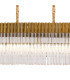 Poland 180 x 40cm Linear Pendant Bell Cup 9 Light E14 Brass/Clear Sculpted Glass Item Weight: 44kg-7