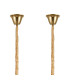 Poland 180 x 40cm Linear Pendant Bell Cup 9 Light E14 Brass/Cognac Sculpted Glass Item Weight: 44kg-6