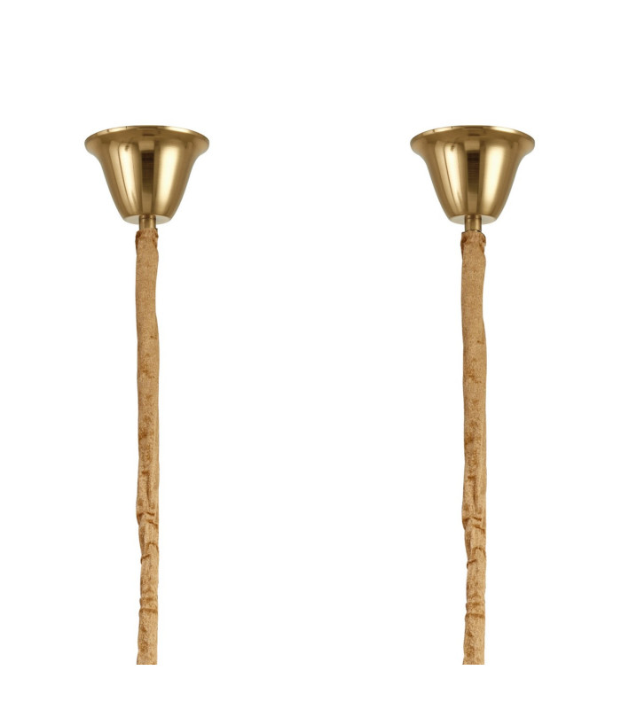Poland 180 x 40cm Linear Pendant Bell Cup 9 Light E14 Brass/Smoked Sculpted Glass Item Weight: 44kg-6