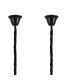 Poland 180 x 40cm Linear Pendant Bell Cup 9 Light E14 Matt Black/Cognac Sculpted Glass Item Weight: 44kg-6