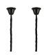 Poland 180 x 40cm Linear Pendant Bell Cup 9 Light E14 Matt Black/Smoked Sculpted Glass Item Weight: 44kg-6