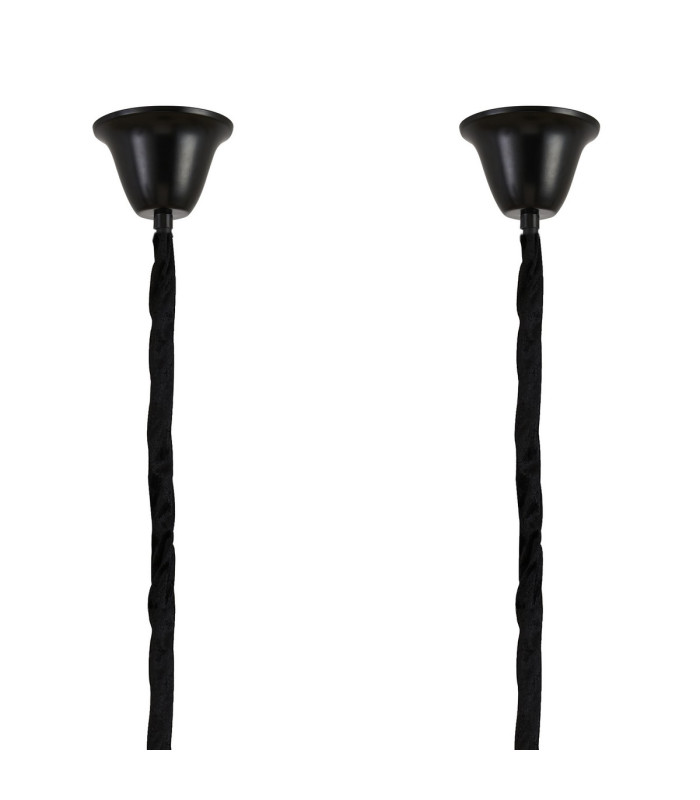 Poland 180 x 40cm Linear Pendant Bell Cup 9 Light E14 Matt Black/Smoked Sculpted Glass Item Weight: 44kg-6