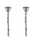 Poland 180 x 40cm Linear Pendant Bell Cup 9 Light E14 Polished Nickel/Clear Sculpted Glass Item Weight: 44kg-6