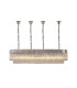 Poland 180 x 40cm Linear Pendant Bell Cup 9 Light E14 Polished Nickel/Cognac Sculpted Glass Item Weight: 44kg-1