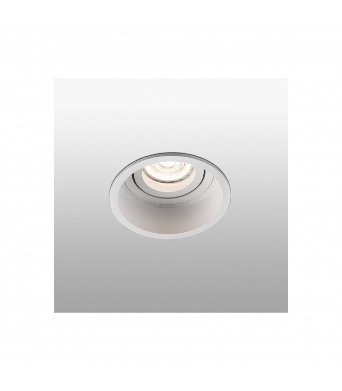 White Tiltable round Recessed Downlight, GU10 - 1