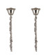 Poland 180 x 40cm Linear Pendant Bell Cup 9 Light E14 Polished Nickel/Cognac Sculpted Glass Item Weight: 44kg-5