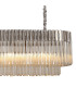 Poland 180 x 40cm Linear Pendant Bell Cup 9 Light E14 Polished Nickel/Cognac Sculpted Glass Item Weight: 44kg-7
